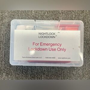 White and Red Emergency Lockdown Kit - Open Box